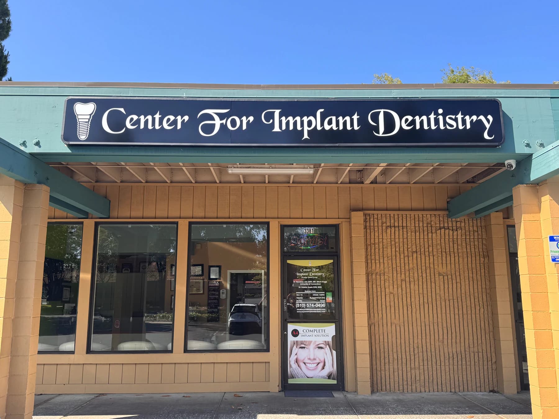 Center for Implant Dentistry exterior in Fremont, serving San Francisco patients